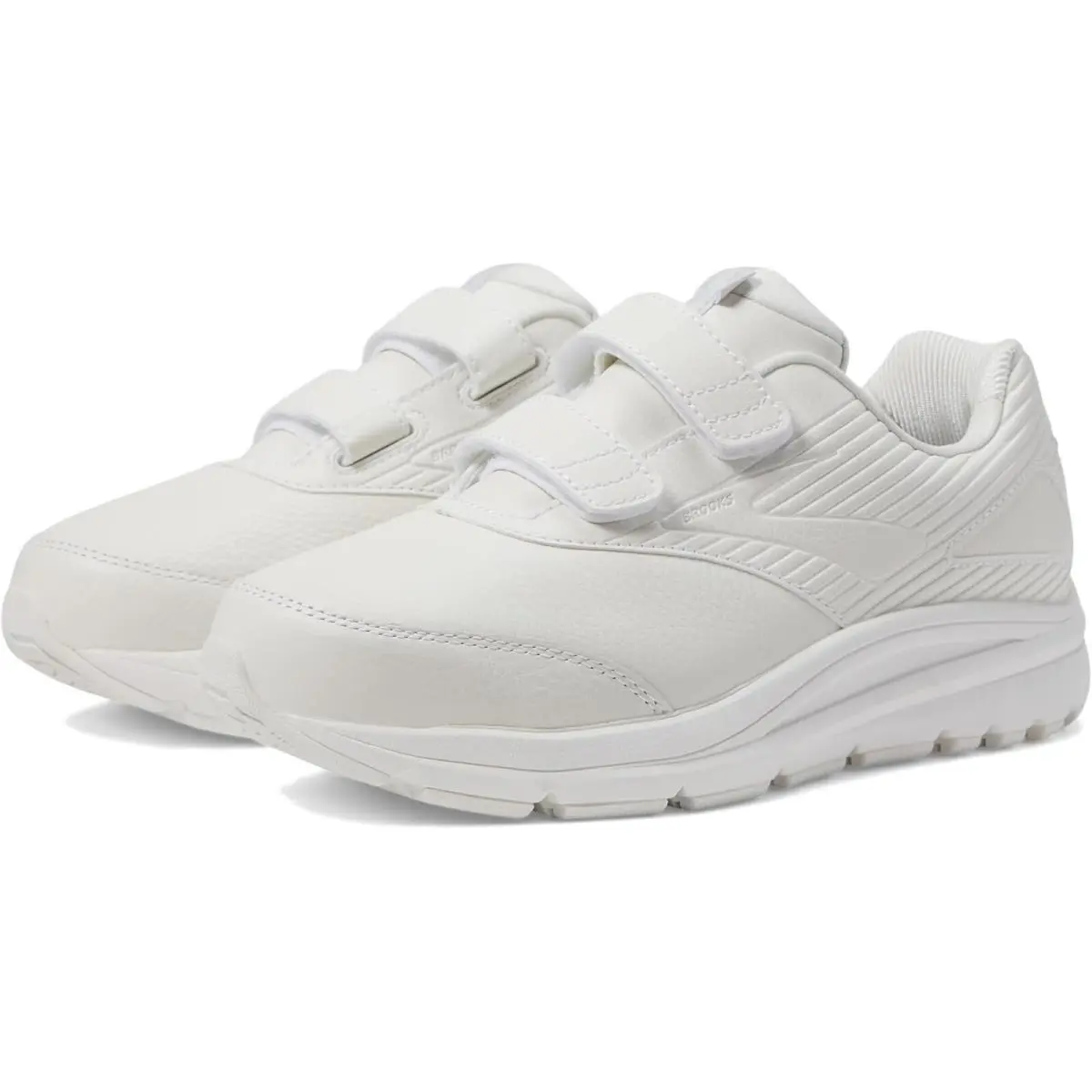 Brooks D4599 Womens White Addiction Walker 2 V-strap Sneaker Shoes Size 9 2E - White