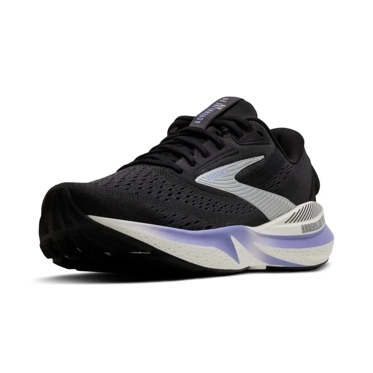 Brooks Women`s Adrenaline Gts 24 Running Shoe Ebony Blue Heron Silver 9M