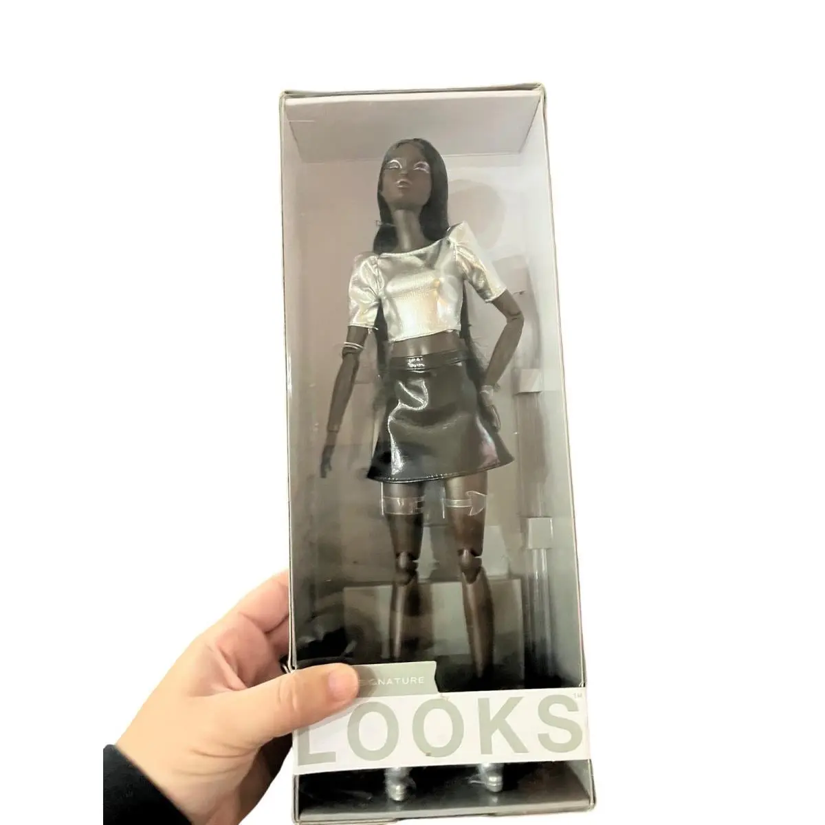 Barbie Looks Doll Silver Top Black Skirt Articulated Fashion Doll