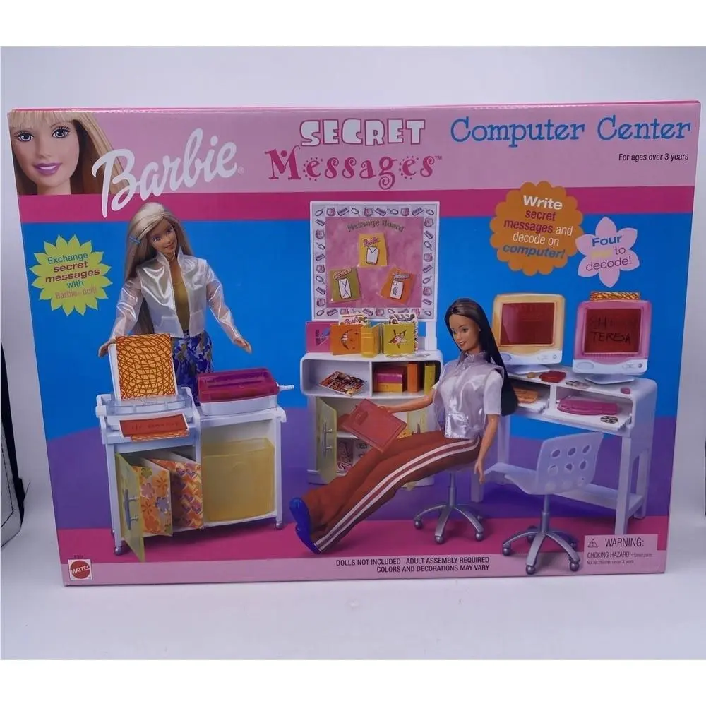 Barbie Secret Message Computer Center Playset 2000 Mattel 67278