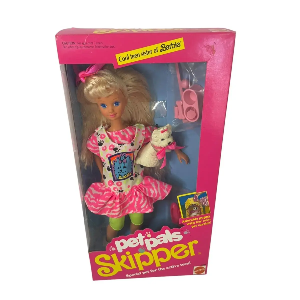 Vintage 1991 Barbie Pet Pals Skipper Blonde Hair Teen Sister Doll 2709 Nrfb