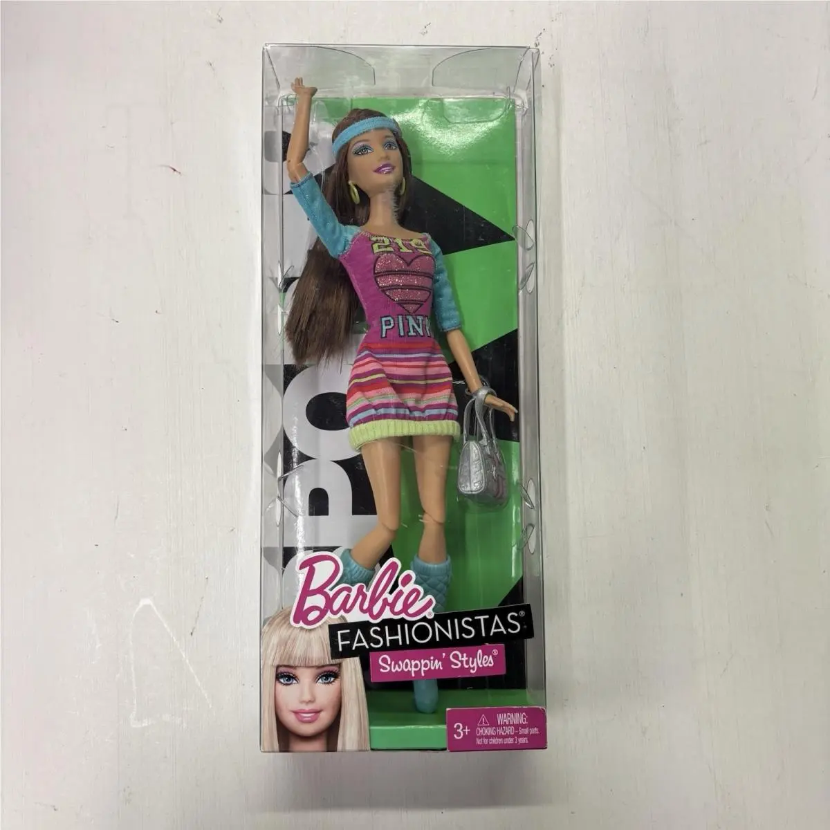 Fashionistas Articulated 219 Pink Dress Barbie Doll 2010 Mattel V4383 Nrfb