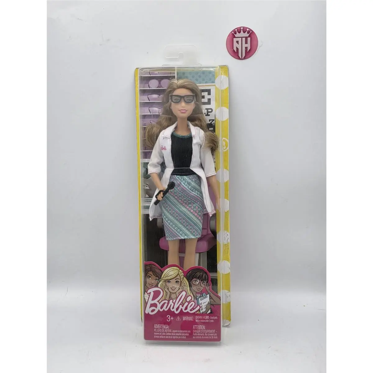 Mattel Barbie Careers Blonde Optometrist Eye Dr Barbie W/ Glasses FMT48 Nrfb