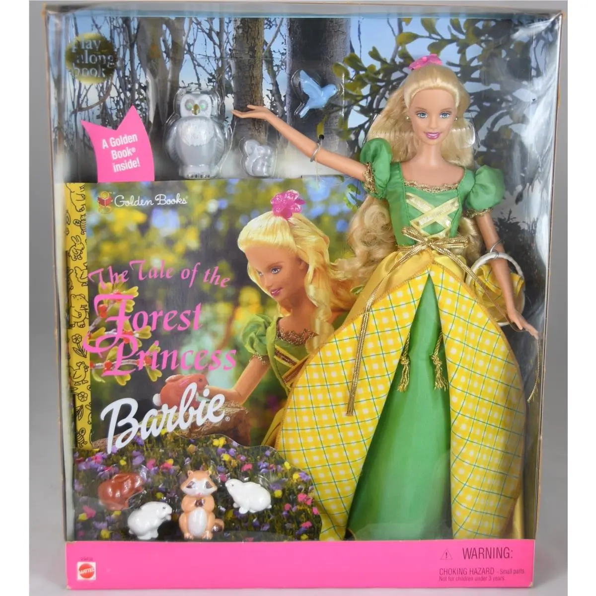 The Tale of The Forest Princess Barbie Nrfb 20000 Doll W/book Animals