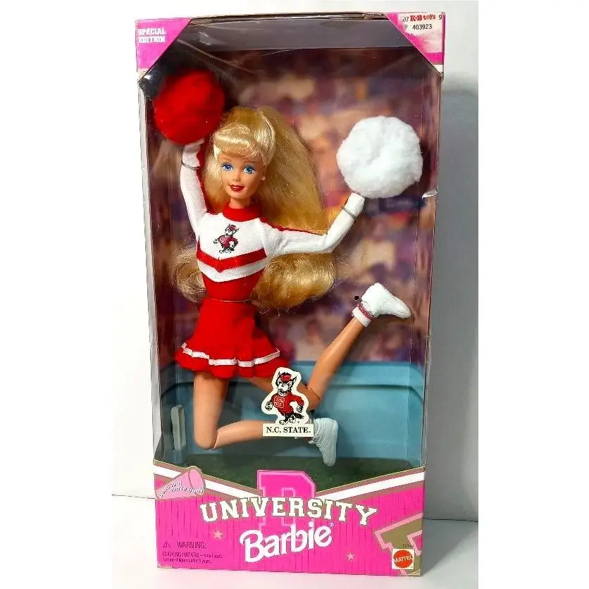 Barbie University Cheerleader: North Carolina State – 1996 – Nrfb –