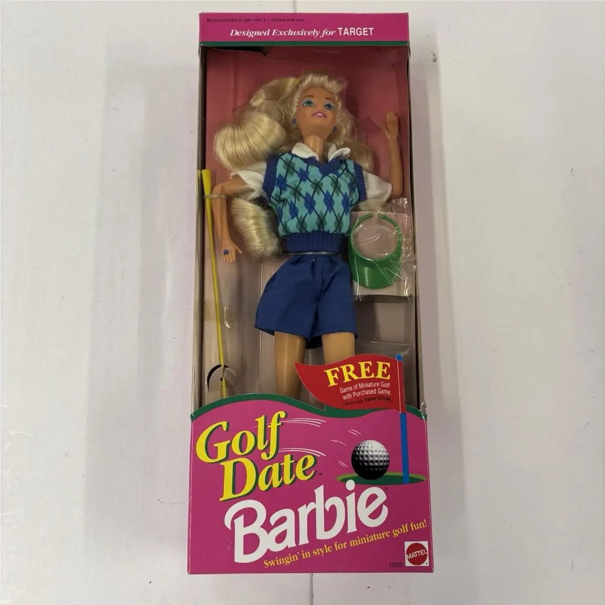 1992 Golf Date Barbie Doll 10202 Nrfb Target Exclusive Mattel Toy Nos