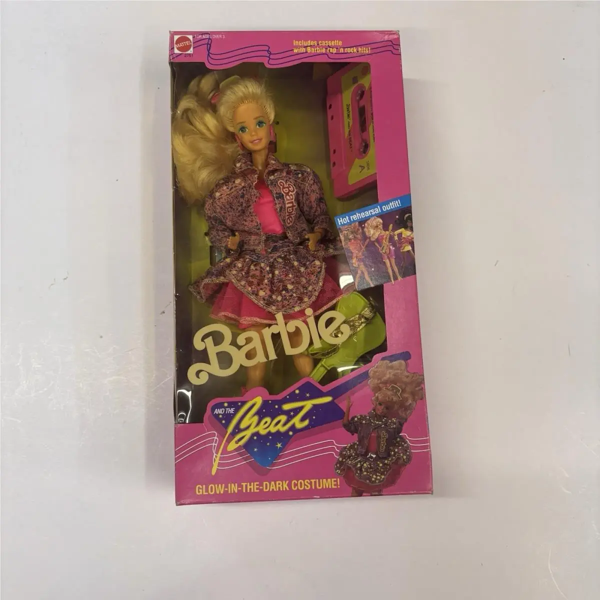 1989 Vintage Barbie and The Beat Barbie Doll Nrfb Glow In The Dark w Cassette