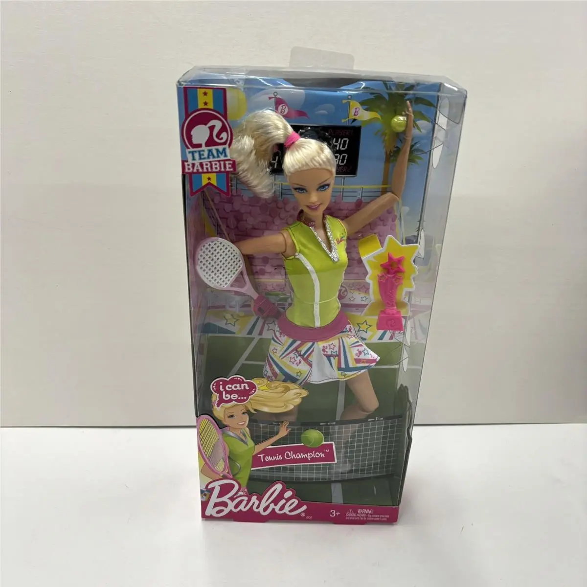 Mattel I Can Be Barbie 2011 I Can A Tennis Champion Team Racket Green Ball Olympic