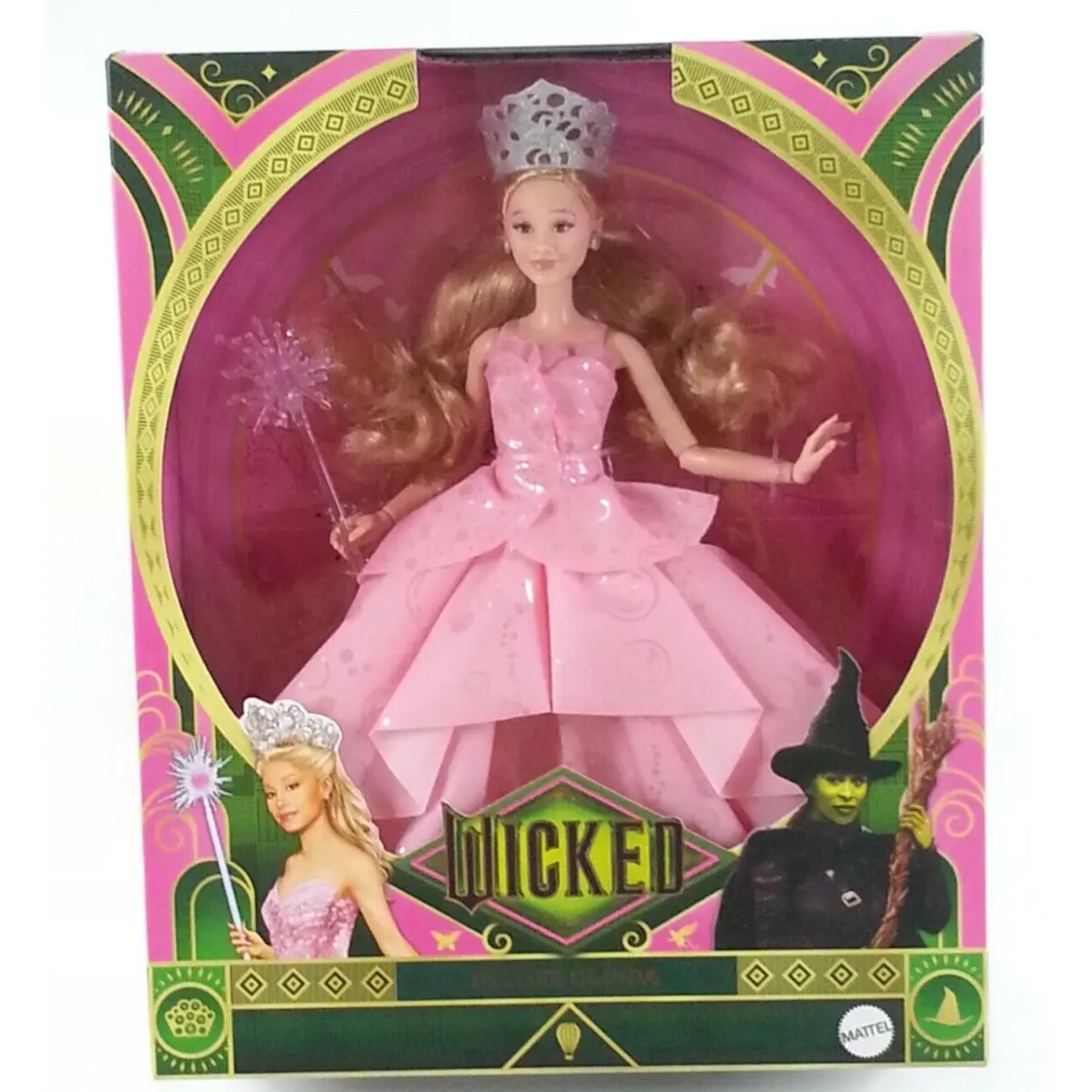 Mattel Wicked Movie Glinda Deluxe Doll Pink Dress with Url Misprint Error