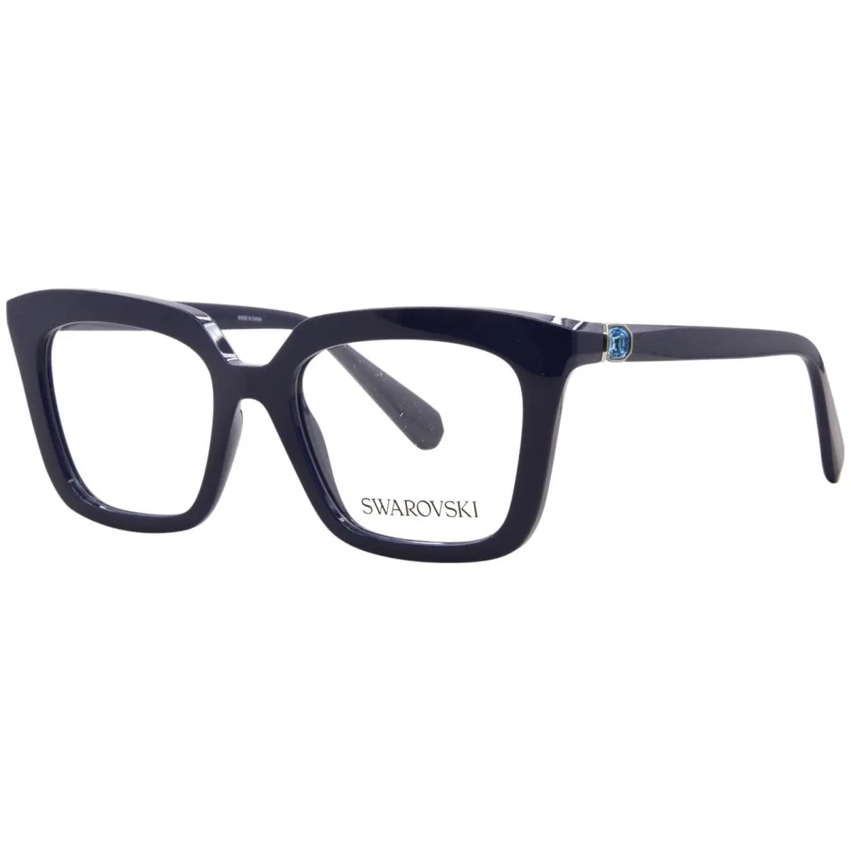 Swarovski SK2043 1004 Eyeglasses Frame Women`s Blue Full Rim Square Shape 51mm