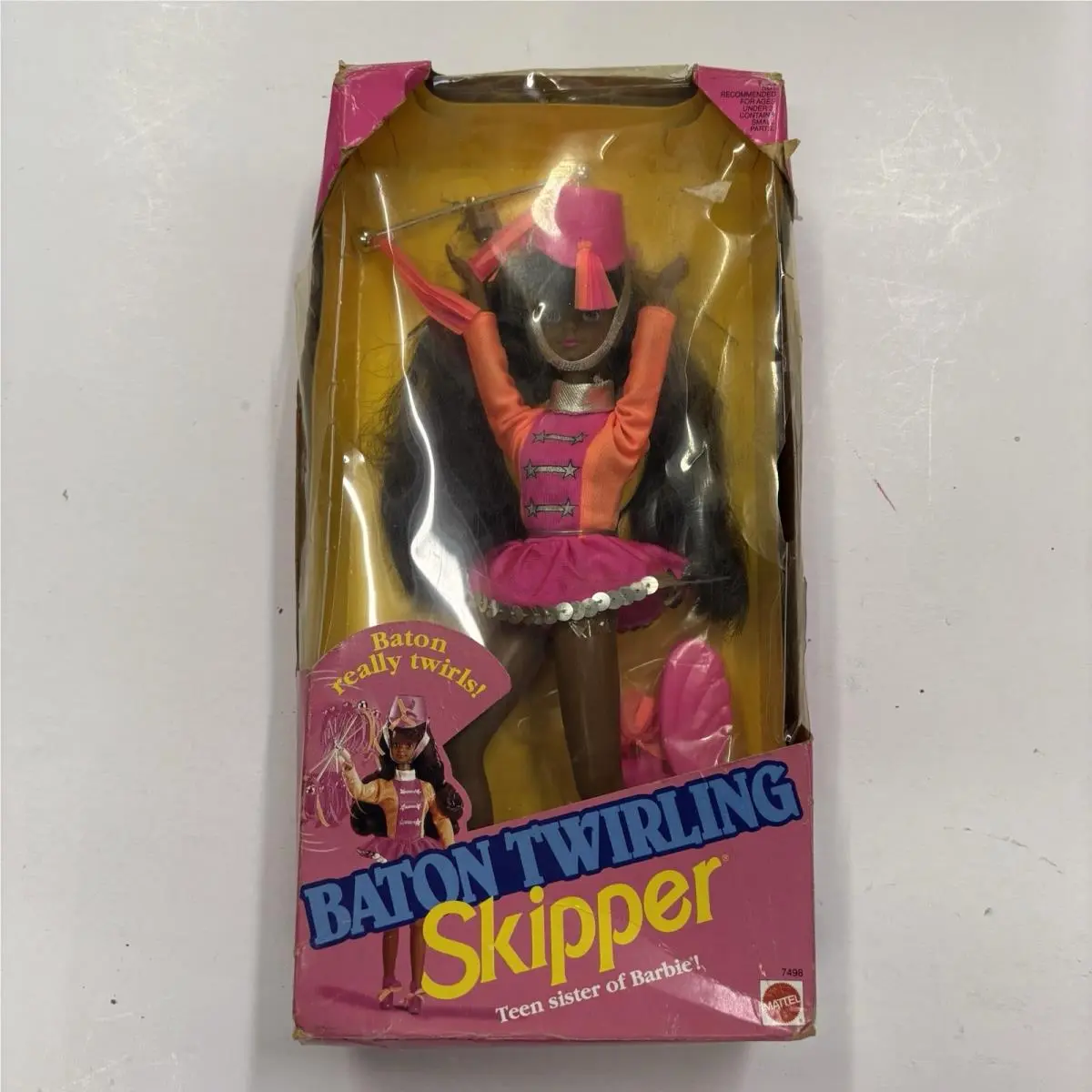 Baton Twirling Skipper African American Sister of Barbie Doll Mattel 7498
