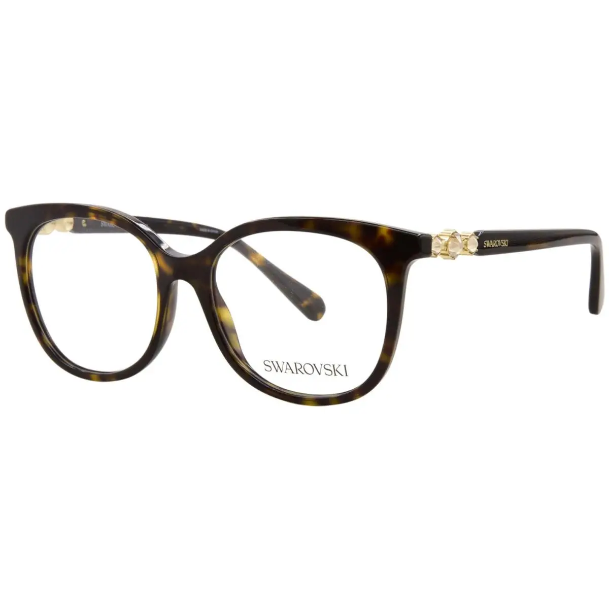Swarovski SK2055 1002 Eyeglasses Frame Women`s Havana/gold Full Rim 54mm