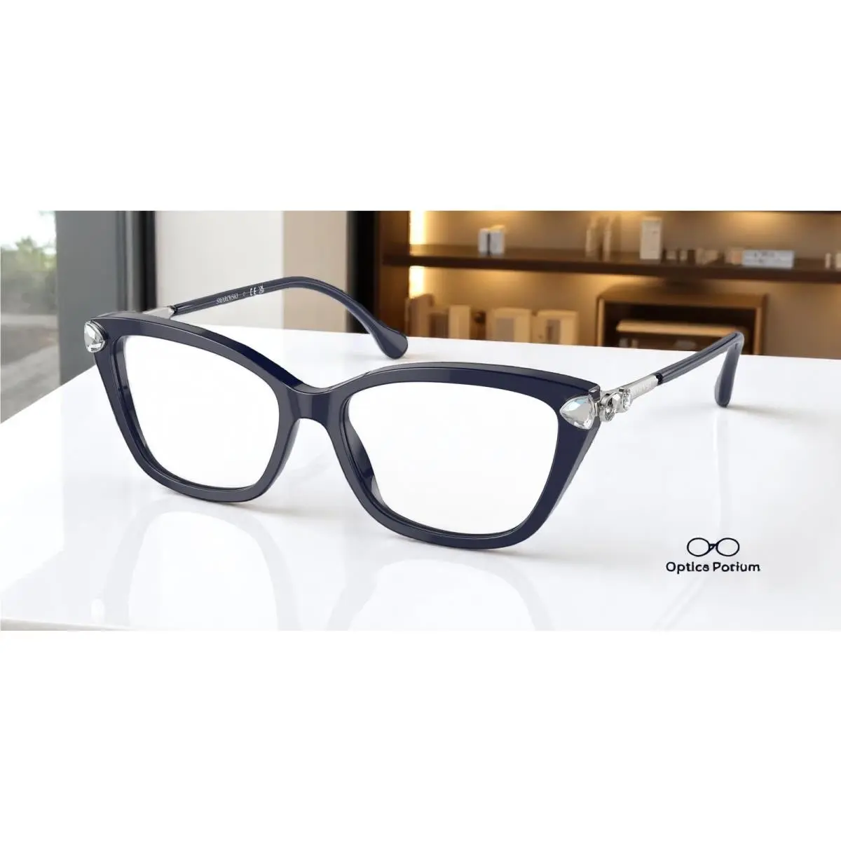 Swarovski SK2011 1004 Blue Demo Lens 53 mm Women`s Eyeglasses