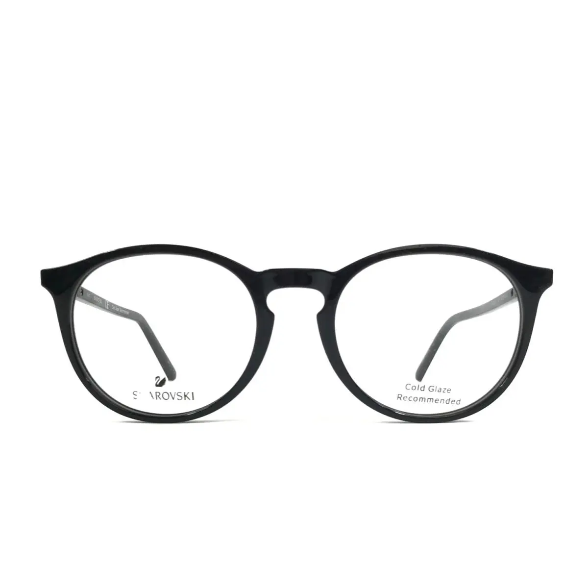 Swarovski Eyeglasses Frames SW5217 001 Black Silver Round Crystals 50-19-140