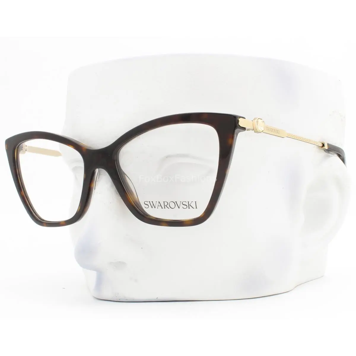 Swarovski Eyeglasses SK 2051 1002 Glasses Brown Havana Pale Gold 51mm W/case