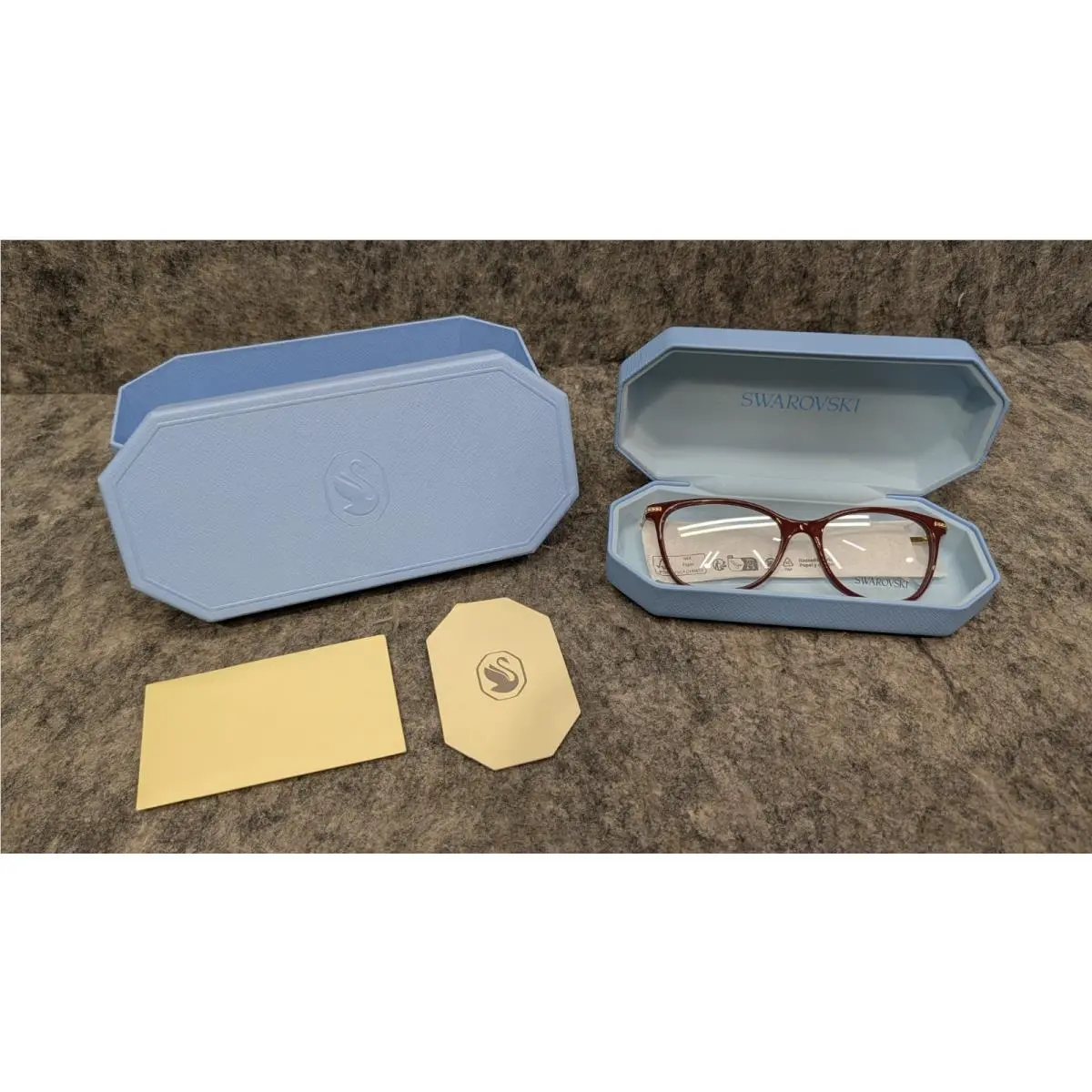 Swarovski Full Rim Eyeglasses Glasses SK2010 1008 Burgundy Gold 54-17-140