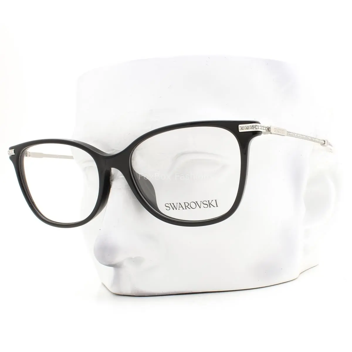 Swarovski Eyeglasses Glasses SK 2010 1038 Shiny Black Clear Crystals 52mm W/case