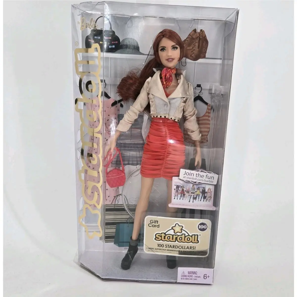 Stardoll By Barbie Doll 2 W2204 Bonjour Bizou Red Hair Nrfb Gift Card Mattel
