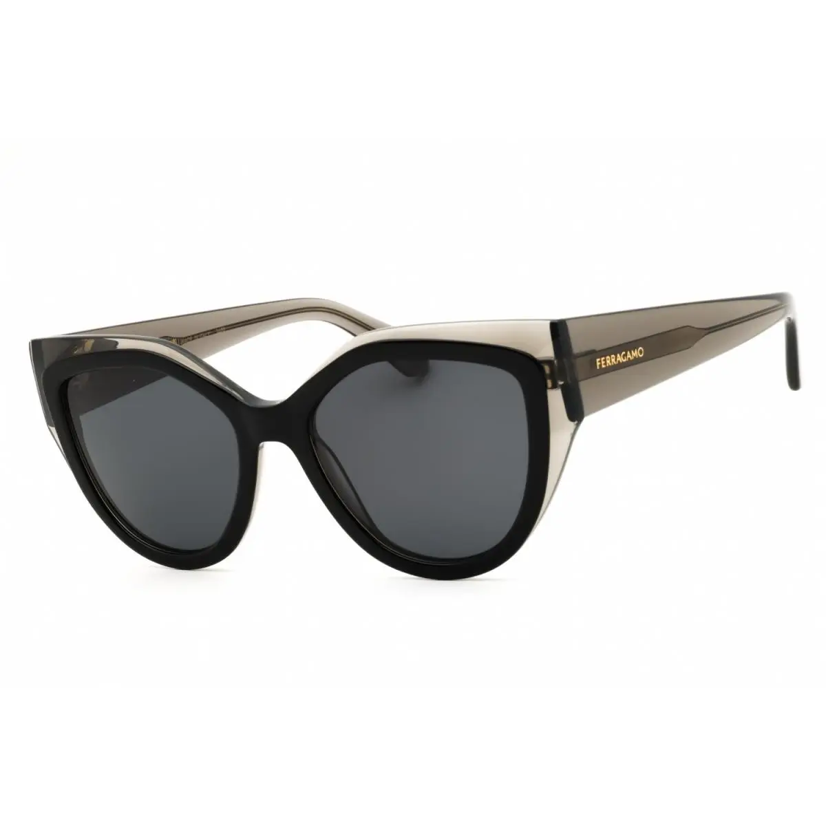 Salvatore Ferragamo SF2004S 024 Transparent Grey Cat Eye Womens Sunglasses 53mm