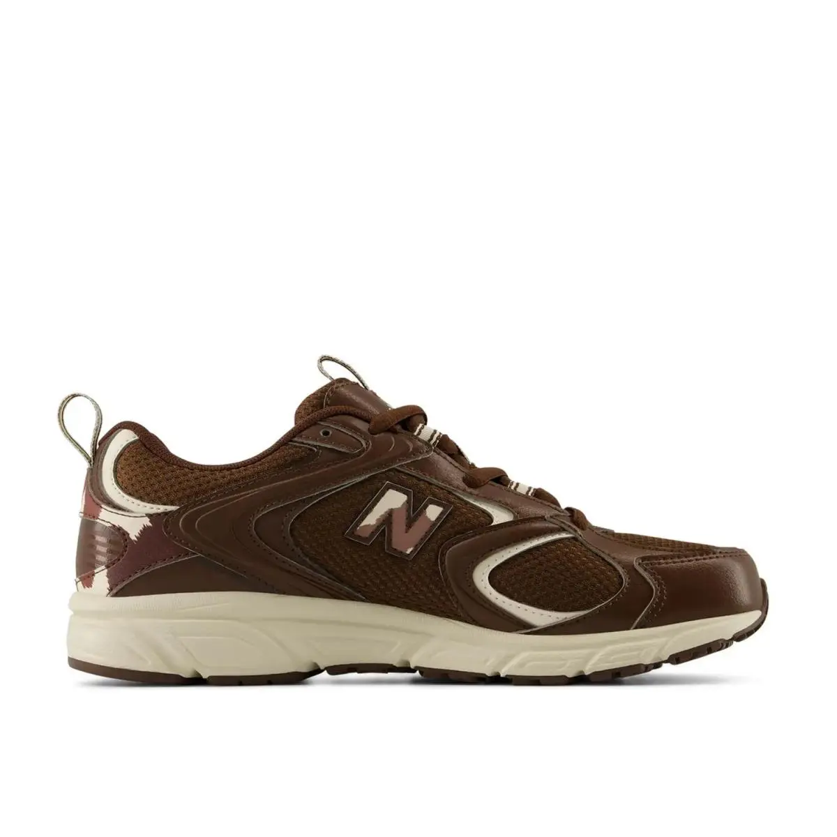 New Balance shoes - White/Brown Cow Print 1