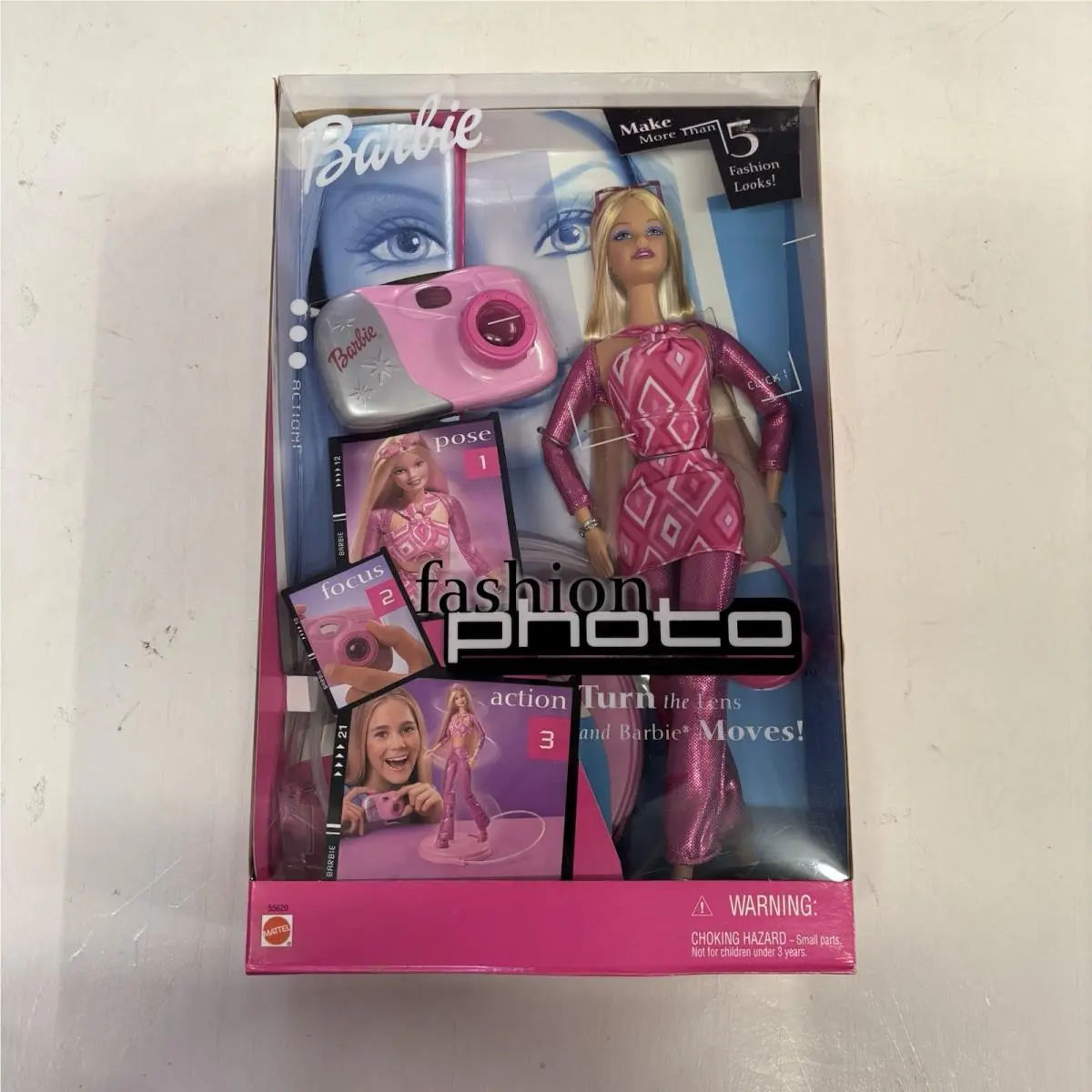 2001 Fashion Photo Barbie Doll with Camera - Box Wear
