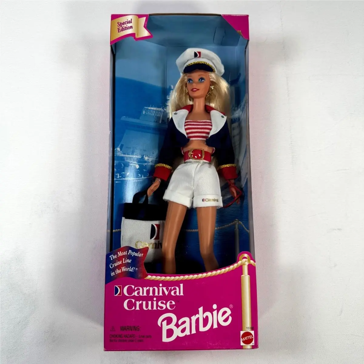 Mattel Carnival Cruise Barbie Special Edition 1996 Sailor Doll 15186