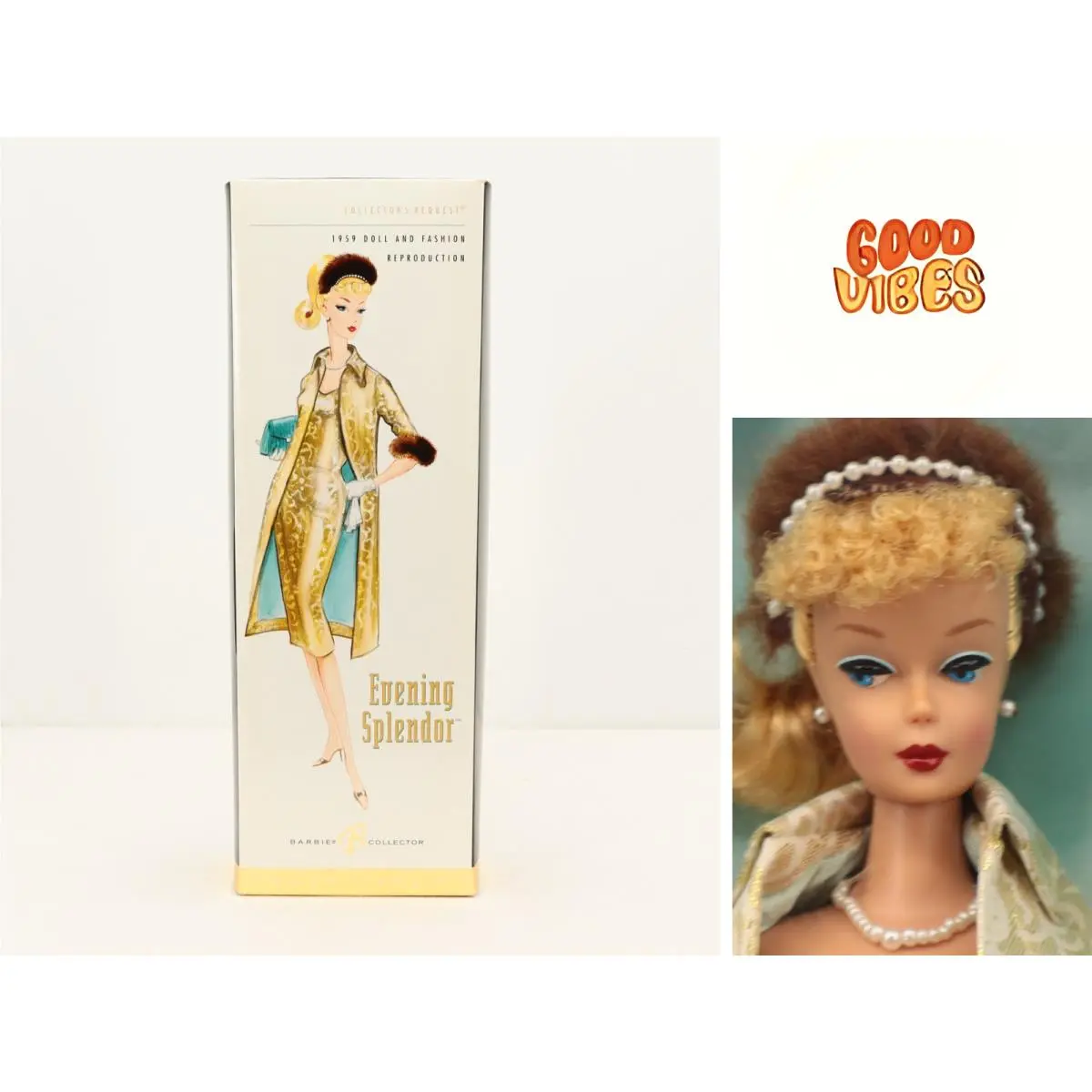 2004 Mattel Barbie Evening Splendor Gold Label Nrfb G8890 1959 Retro