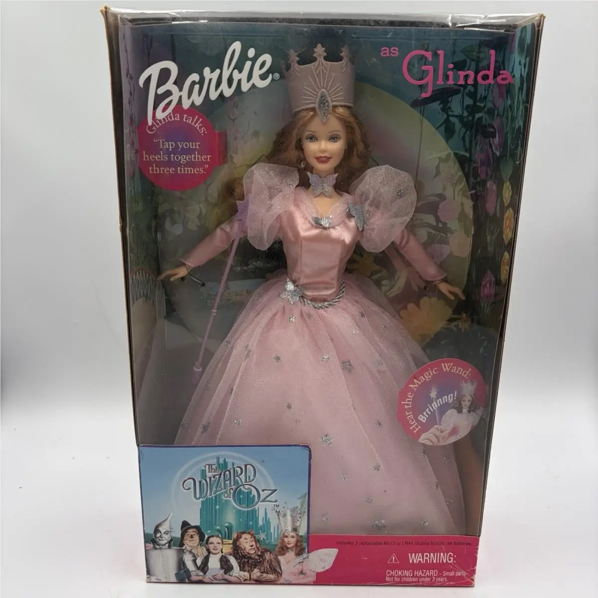 Barbie Glinda The Good Witch Wizard of Oz 1999 Mattel Talking Doll Nrfb