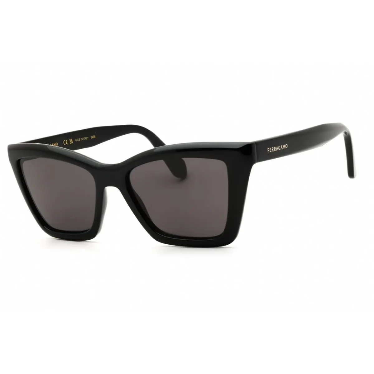 Salvatore Ferragamo SF2039SE 001 Black Square Cat Eye Womens Sunglasses 53mm