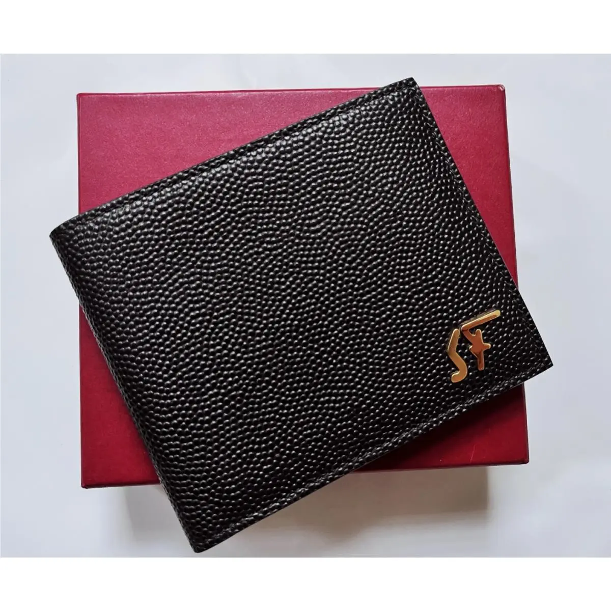 Made in Italy Leather Wallet Card ID Holder Chocolate Brown by Salvatore Ferragamo