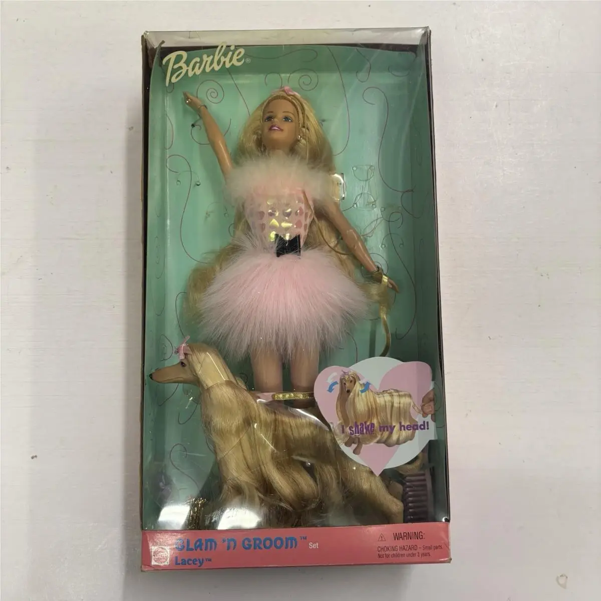 1999 Mattel Barbie Lacey Glam `n Groom Set 27271 Vintage Doll Dog