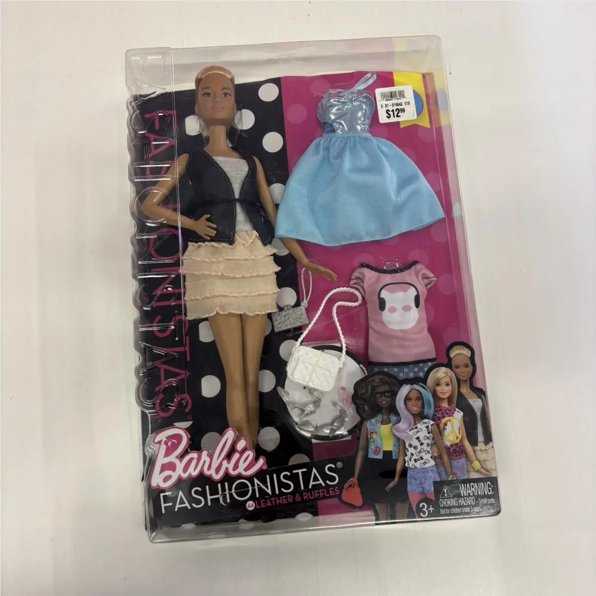 Mattel 2015 Barbie Fashionistas Tall 44 Leather and Ruffles Doll DTF07