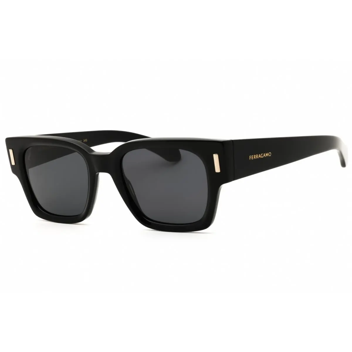 Salvatore Ferragamo Mens Sunglasses SF2010S 001 Black/ Grey Lens 52mm