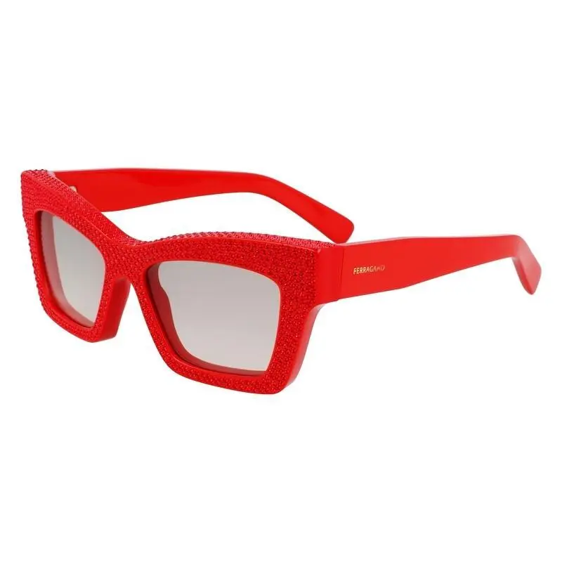Salvatore Ferragamo SF-2045SR 600 Red Sunglasses with Light Grey Lenses