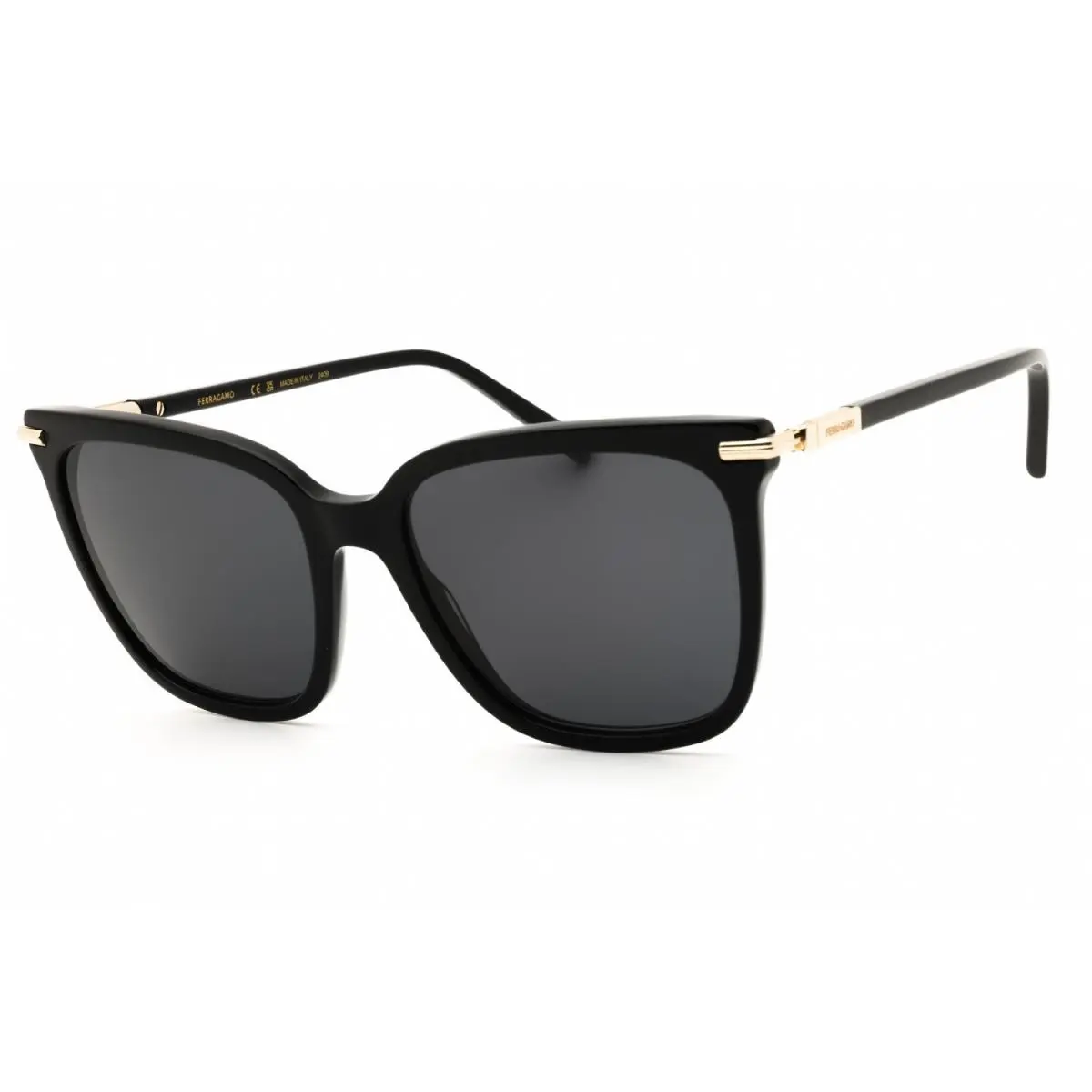 Salvatore Ferragamo SF2037S 001 Black Square Womens Sunglasses 56mm
