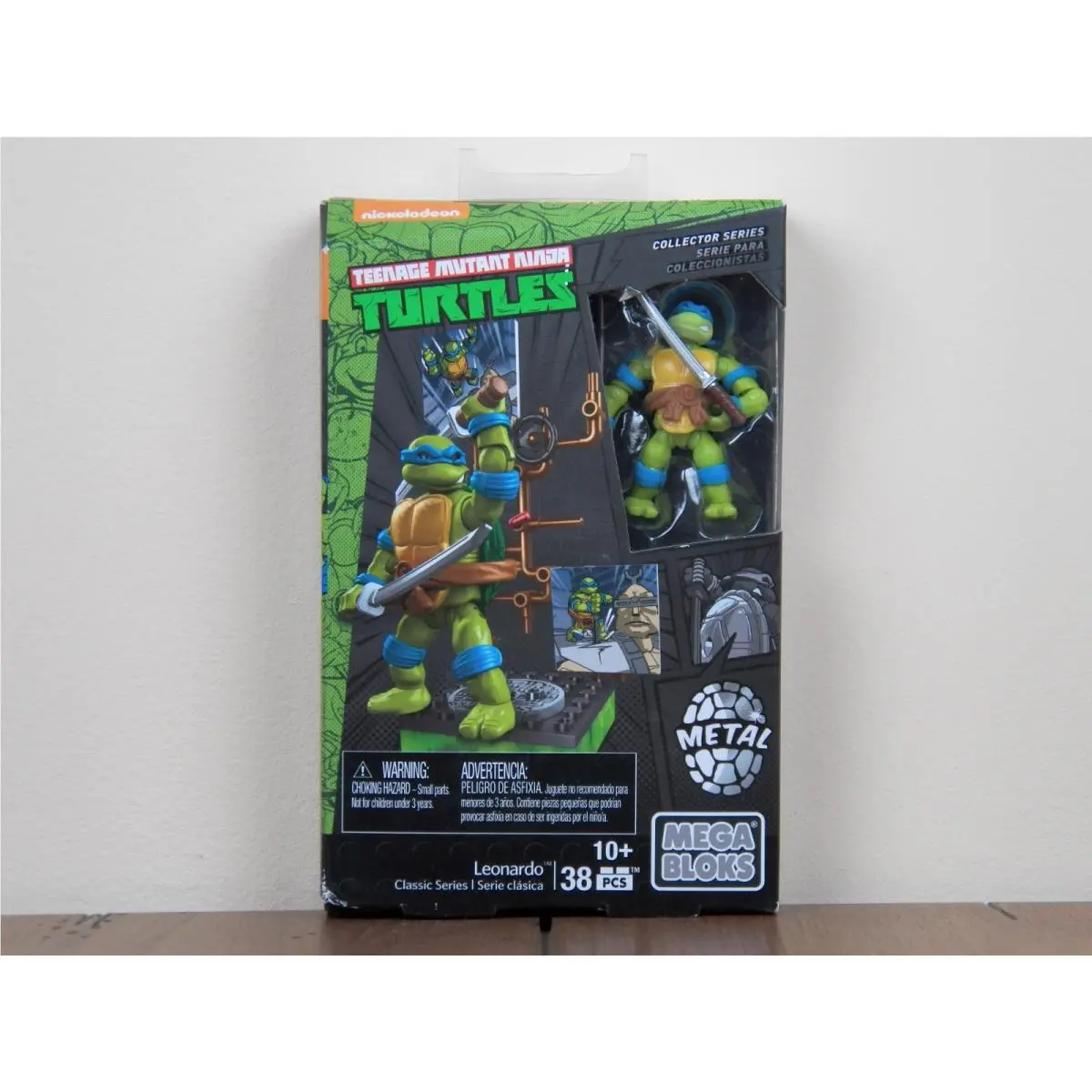 Tmnt Leonardo Mega Bloks Metal Teenage Classic Mutant Ninja Turtles DMW25