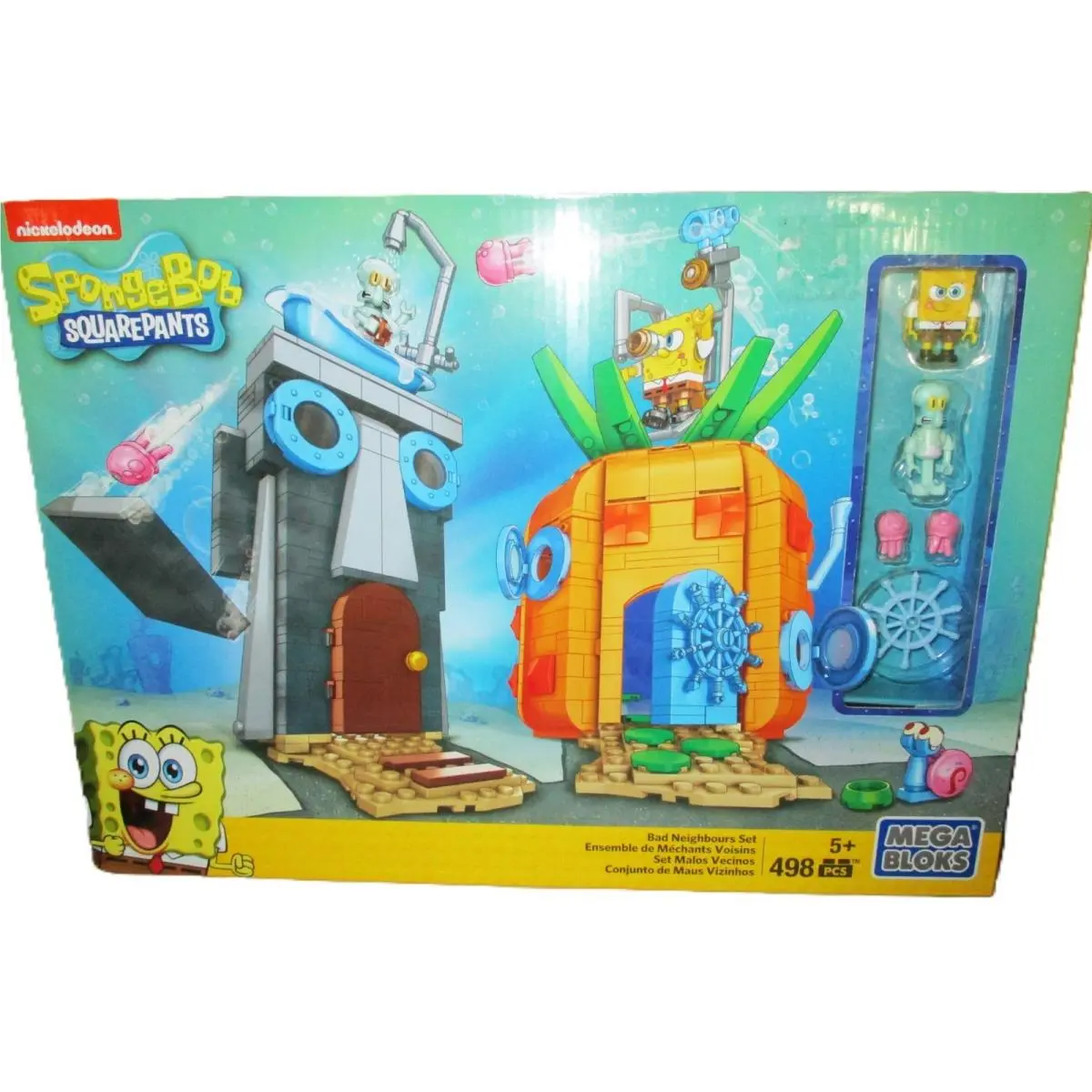 Mega Bloks Spongebob Squarepants Bad Neighbors Building Set 498 Pcs