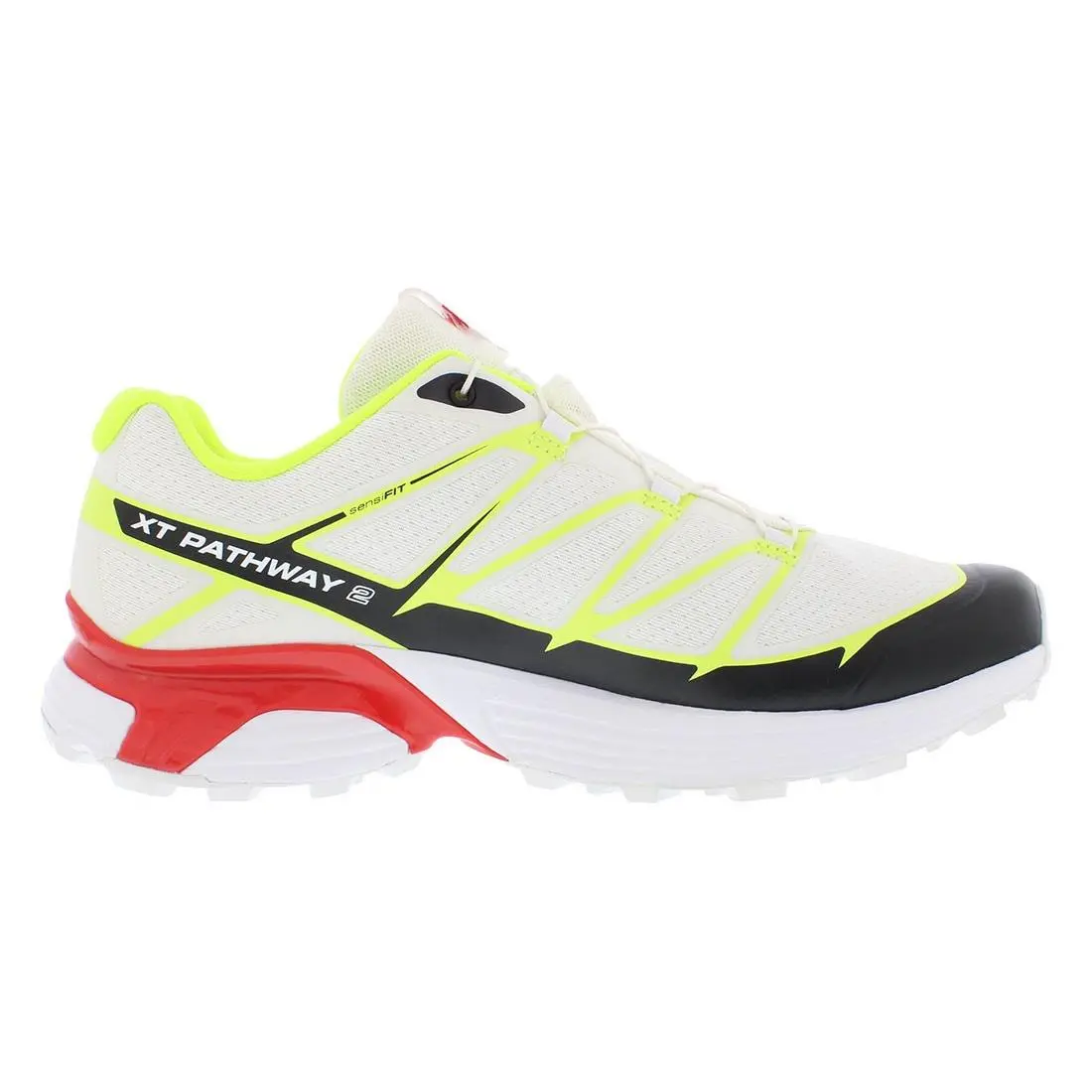 Salomon shoes - White/Safety Yellow/Fiery Red, Main: White 1