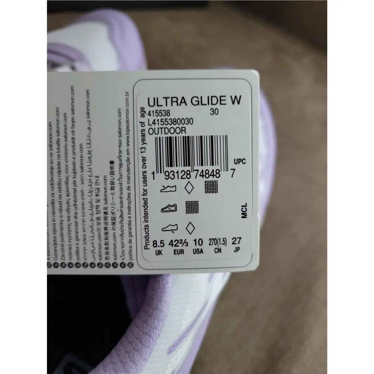 Salomon shoes - Ultra Glide - Ultra Glide - 415538 - Purple (UPC: 193128748487) 9