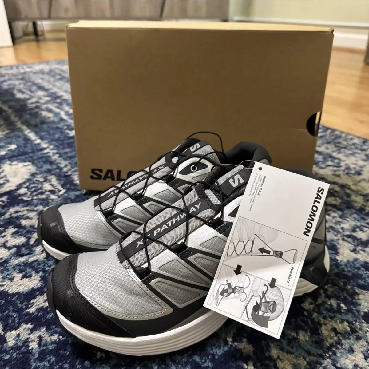 Salomon Xt-pathway Phantom Silver Alloy L471353 Sz 7 Men’s Sz 8 Women’s
