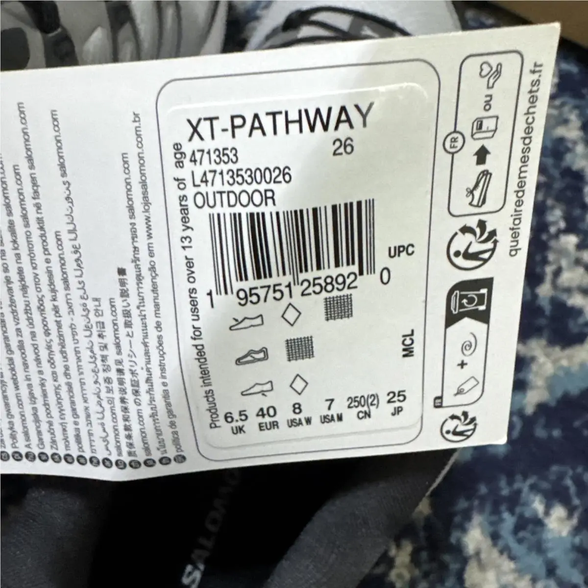 Salomon shoes - Salomon XT-Pathway Phantom - Phantom - 471353 - Colorway 5