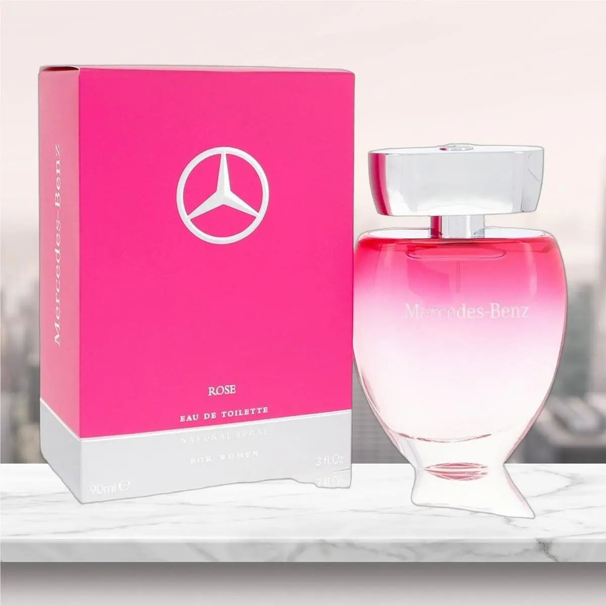 Mercedes Benz Rose Eau De Toilette Spray By Mercedes Benz - 3 oz