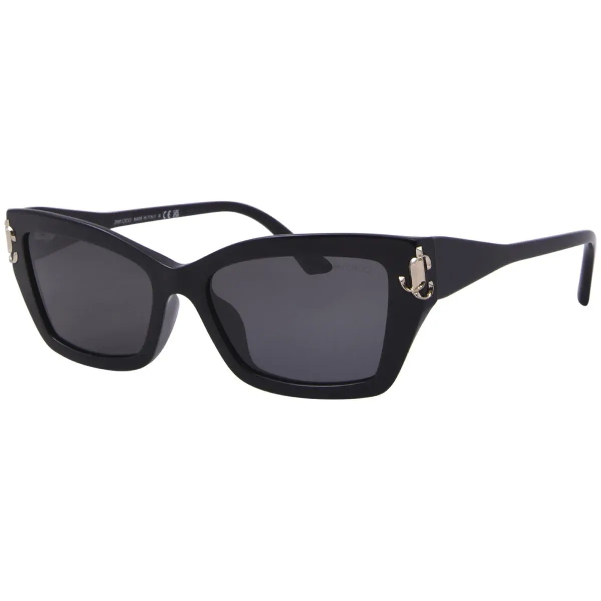 JC5011U 500087 Sunglasses Women`s Black/dark Grey Lenses Cat Eye 55mm by Jimmy Choo