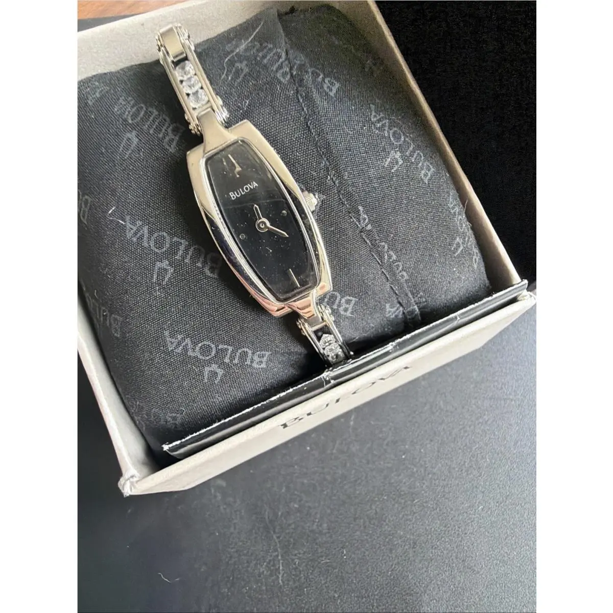 Gemstone Black Dial  Ladies Watch by Bulova