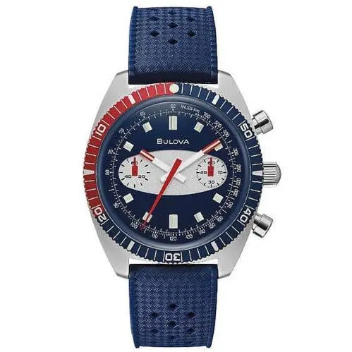 Archive Series Surfboard Chronograph Blue/red Bezel 98A253 by Bulova