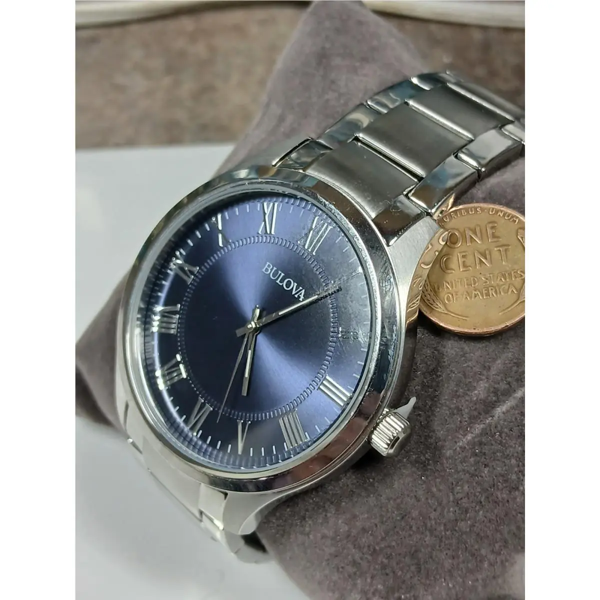 Bulova 96A195 Wilton Classic Blue Dial Men`s Quartz Watch