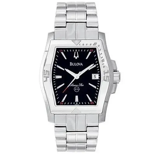 Marine Star Men’s Watch Stainless Steel Black Dial 96G48 by Bulova