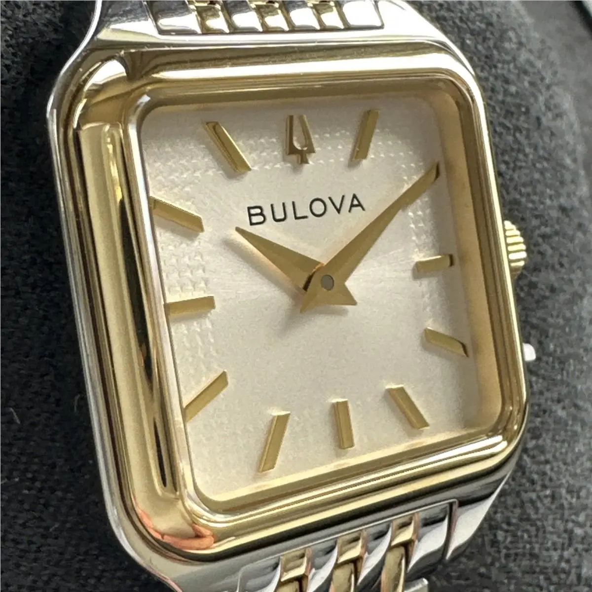 Sutton Quartz Silver-tone Dial Two-tone Women`s Watch 98L330 by Bulova
