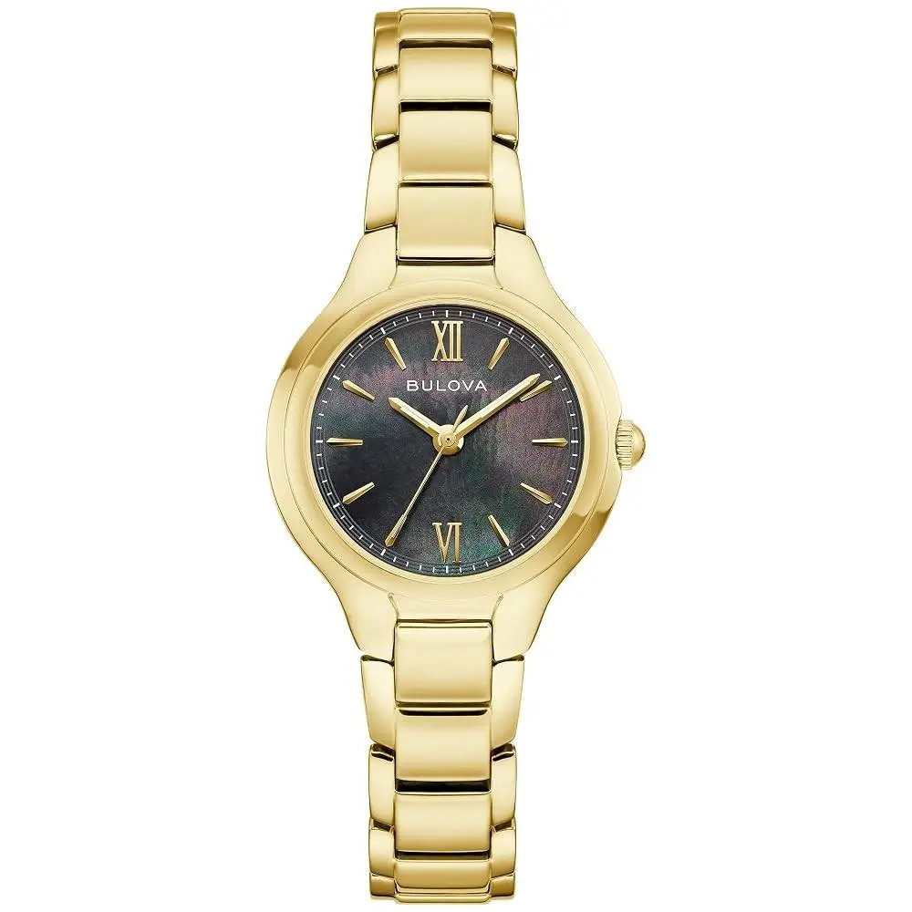 Women`s Classic Black Mother-of-pear Dial Quartz 28mm Watch 97L194 by Bulova