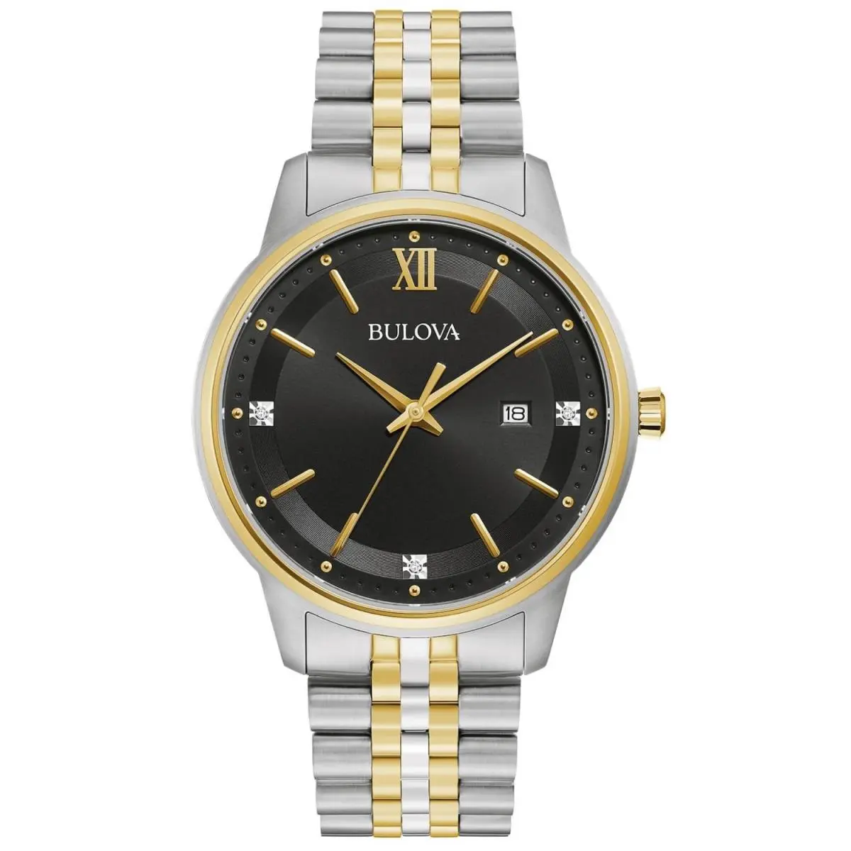 Bulova Men`s Classic Black Dial Watch - 98D163